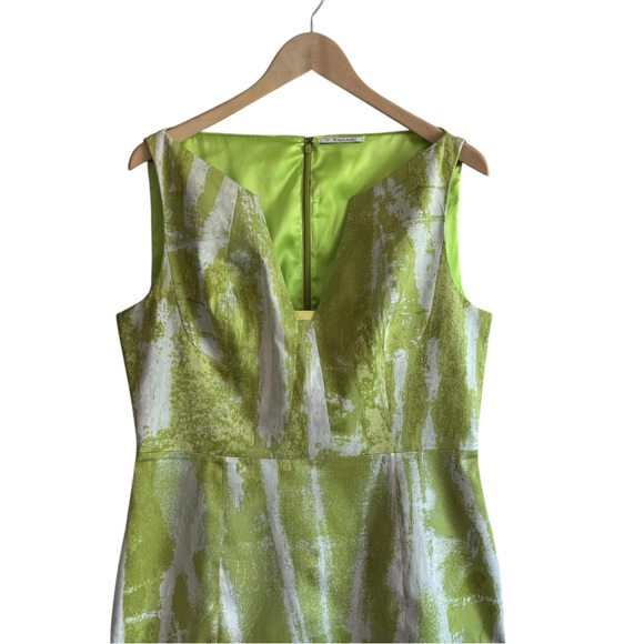 T TAHARI Rosalia Dress in Pear Nectar Style F41GE603 Size 14 - Picture 3 of 14